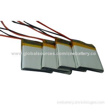 3.7V 1600mAh Lithium Polymer Batteries, Measures 5.1 x 51 x 62mm, Used for Test Instruments